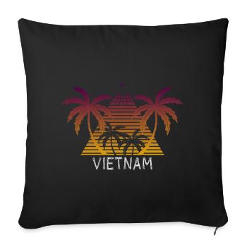 Vietnam - Sofakissenbezug 45 x 45 cm - Schwarz - Vorne