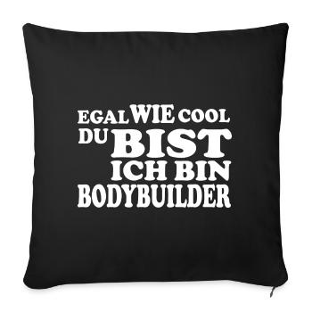Bodybuilder - Sofakissenbezug 45 x 45 cm - Schwarz - Vorne