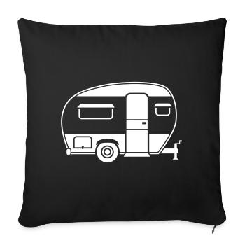 Caravane - Housse de coussin décorative 45 x 45 cm - noir - Devant