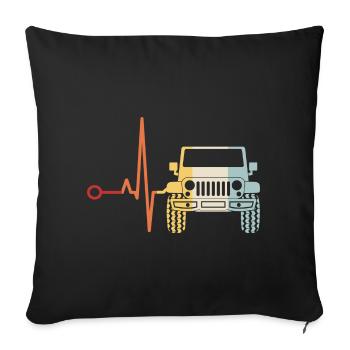 Off-road vehicle Offroad 4wd 4x4 4wheeler AWD Gift - Sofa pillowcase 17,3'' x 17,3'' (45 x 45 cm) - black - Front