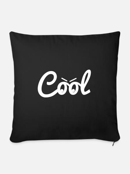 cool cool - Sofa pillowcase 17,3'' x 17,3'' (45 x 45 cm) - black