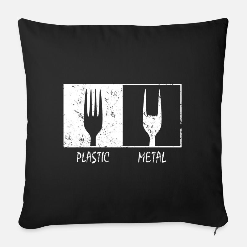 Gabel Fork - Sofakissenbezug 45 x 45 cm - Schwarz