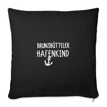 Brunsbütteler Hafenkind - Sofakissenbezug 45 x 45 cm - Schwarz - Vorne
