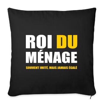HOUSEHOLD KING - MANIAC MAN - Sofa pillowcase 17,3'' x 17,3'' (45 x 45 cm) - black - Front