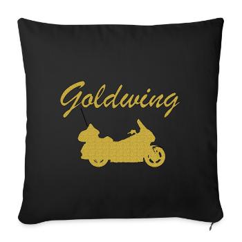 Goldwing Geschenk Geschenkidee - Sofakissenbezug 45 x 45 cm - Schwarz - Vorne