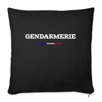 Gendarmerie 2 - Housse de coussin décorative 45 x 45 cm - noir - Devant