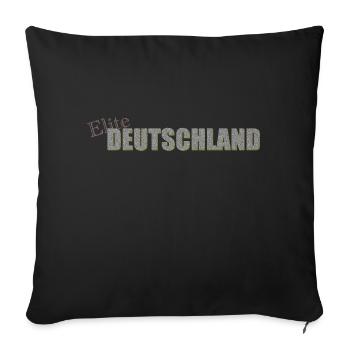 Elite Deutschland - Sofakissenbezug 45 x 45 cm - Schwarz - Vorne