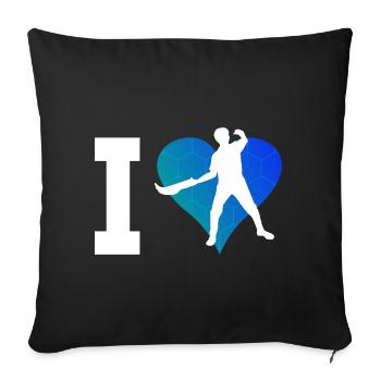Basque Pelota Jai Alai Herren Damen Pelota - Sofakissenbezug 45 x 45 cm - Schwarz - Vorne