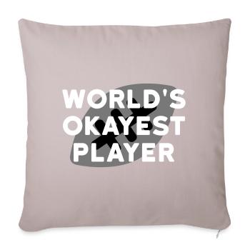 World's okayest player (football in the background) - Sofa pillowcase 17,3'' x 17,3'' (45 x 45 cm) - light taupe - Front