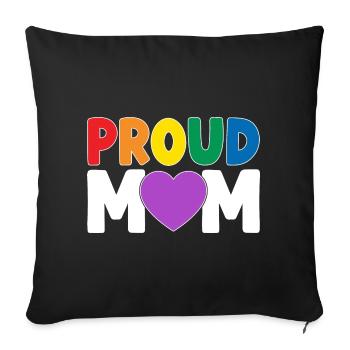 Stolze Mutter LGBT - Sofakissenbezug 45 x 45 cm - Schwarz - Vorne
