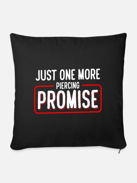 Piercing Schmuck Studio - Sofakissenbezug 45 x 45 cm - Schwarz