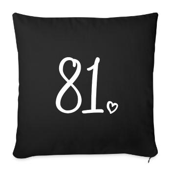 Cute Number 81, 81 Years Old, 81st Birthday Gift - Sofa pillowcase 17,3'' x 17,3'' (45 x 45 cm) - black - Front