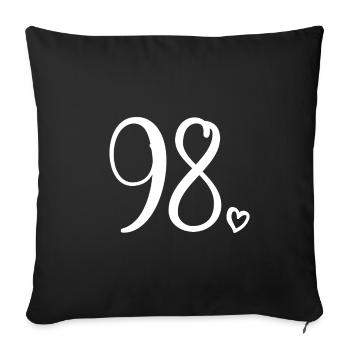 Cute Number 98, 98 Years Old, 98th Birthday Gift - Sofa pillowcase 17,3'' x 17,3'' (45 x 45 cm) - black - Front