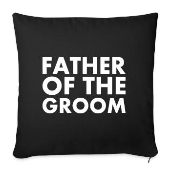 Father of the groom - Housse de coussin décorative 45 x 45 cm - noir - Devant