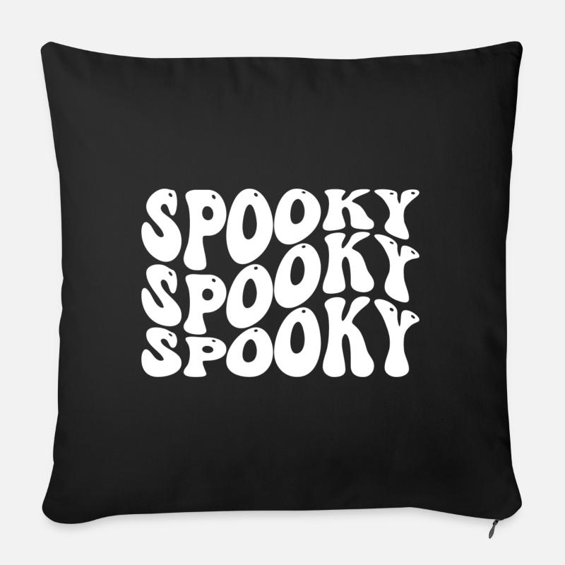 Étrange - Housse de coussin décorative 45 x 45 cm - noir