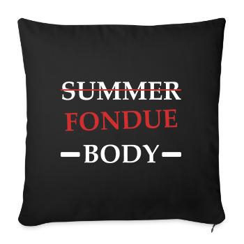 fondue Body - Housse de coussin décorative 45 x 45 cm - noir - Devant