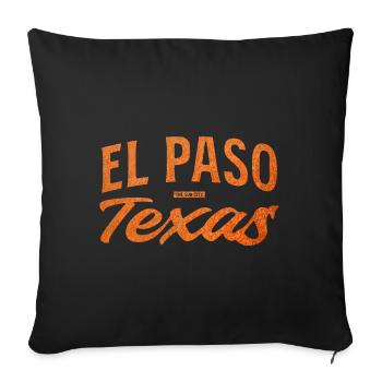 El Paso Texas Script Logo - Sofakissenbezug 45 x 45 cm - Schwarz - Vorne