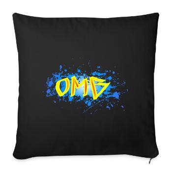 OMG - Sofakissenbezug 45 x 45 cm - Schwarz - Vorne