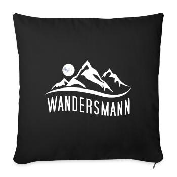 Wandersmann - Für passionierte Wanderer - Sofakissenbezug 45 x 45 cm - Schwarz - Vorne