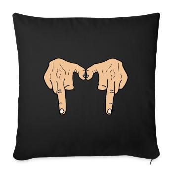 DOUBLE GANGSTA FUCK - Housse de coussin décorative 45 x 45 cm - noir - Devant
