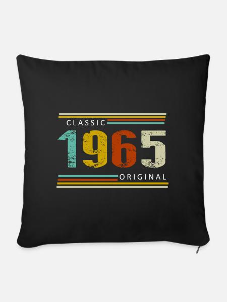 61. Geburtstag Jahrgang 1965 Classic Original - Sofakissenbezug 45 x 45 cm - Schwarz