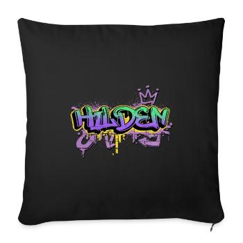 Hilden Deutschland Stadt Graffiti Spray Sprayer - Sofakissenbezug 45 x 45 cm - Schwarz - Vorne