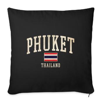 Phuket Thailand Vintage Logo - Sofa pillowcase 17,3'' x 17,3'' (45 x 45 cm) - black - Front