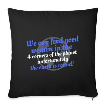 Global Love Quest Tee - Sofakissenbezug 45 x 45 cm - Schwarz - Vorne