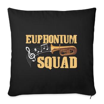 Euphonium Euphonium Player Brass Euphonist - Sofa pillowcase 17,3'' x 17,3'' (45 x 45 cm) - black - Front