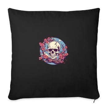 Skull Totenkopf Logo - Sofa pillowcase 17,3'' x 17,3'' (45 x 45 cm) - black - Front