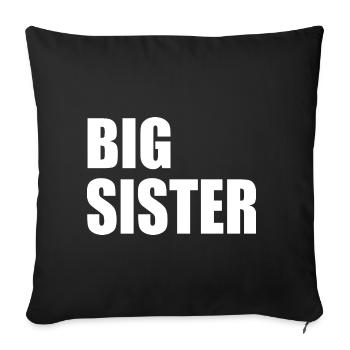 Big sister - Sofa pillowcase 17,3'' x 17,3'' (45 x 45 cm) - black - Front