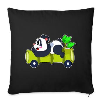 Panda Auto - Sofakissenbezug 45 x 45 cm - Schwarz - Vorne