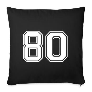 80 - Sofa pillowcase 17,3'' x 17,3'' (45 x 45 cm) - black - Front