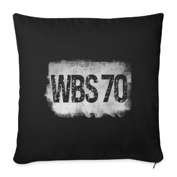 WBS 70 Wohnung DDR Plattenbau - Sofakissenbezug 45 x 45 cm - Schwarz - Vorne