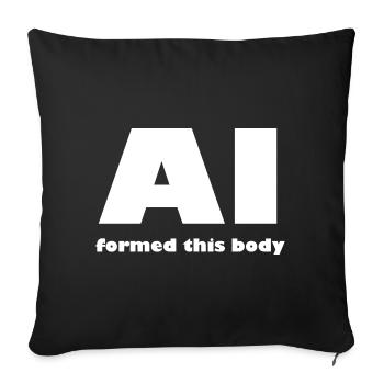 L’intelligence artificielle arrive - Housse de coussin décorative 45 x 45 cm - noir - Devant