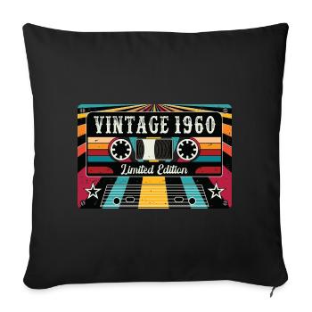 Vintage 1960 Limited Edition - Sofa pillowcase 17,3'' x 17,3'' (45 x 45 cm) - black - Front