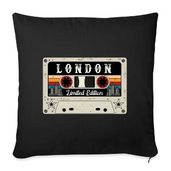 Vintage London Limited Edition - Sofa pillowcase 17,3'' x 17,3'' (45 x 45 cm) - black - Front