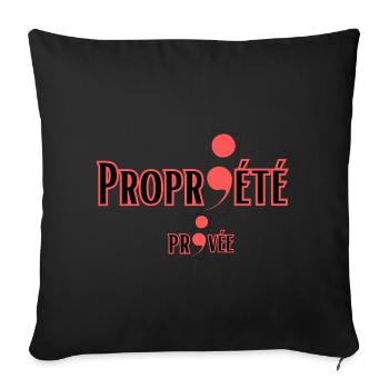 propriété privée - Housse de coussin décorative 45 x 45 cm - noir - Devant