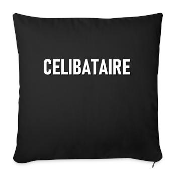 Célibataire - Housse de coussin décorative 45 x 45 cm - noir - Devant