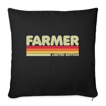 Farmer 80s Farming I'm A Farmer I Feed People - Sofa pillowcase 17,3'' x 17,3'' (45 x 45 cm) - black - Front