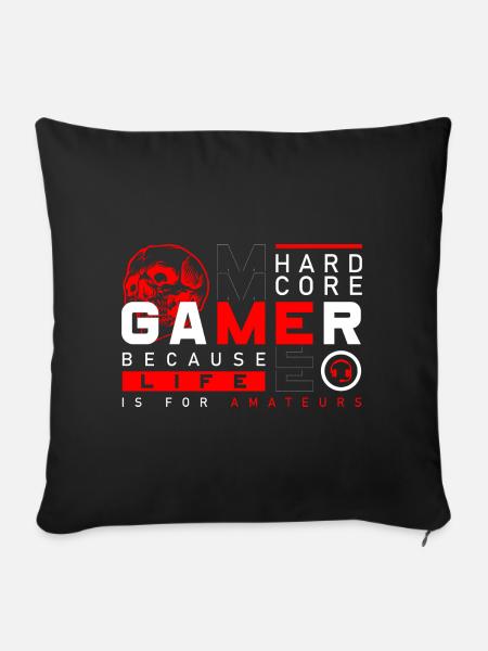 PC E-Sport Grafik - Sofakissenbezug 45 x 45 cm - Schwarz