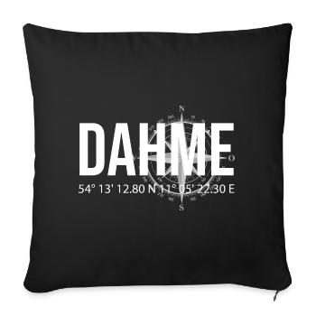 Koordinaten Dahme - Sofakissenbezug 45 x 45 cm - Schwarz - Vorne