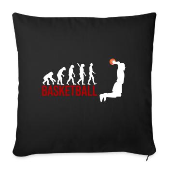 Evolution Basketball - Sofakissenbezug 45 x 45 cm - Schwarz - Vorne