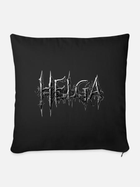 Heavy Metal Helga - Sofakissenbezug 45 x 45 cm - Schwarz