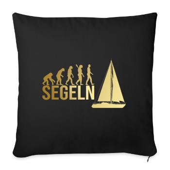 Evolution Segeln - Sofakissenbezug 45 x 45 cm - Schwarz - Vorne
