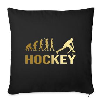Evolution Hockey - Sofakissenbezug 45 x 45 cm - Schwarz - Vorne