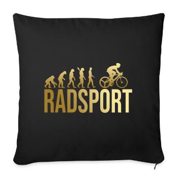 Evolution Radsport - Sofakissenbezug 45 x 45 cm - Schwarz - Vorne