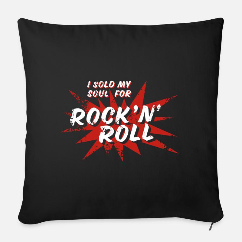 I sold my soul for Rock'n'Roll - Sofakissenbezug 45 x 45 cm - Schwarz