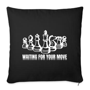 Attendez votre tour - Housse de coussin décorative 45 x 45 cm - noir - Devant