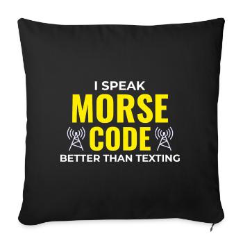 Opérateur radio amateur Fréquence des ondes radio - Housse de coussin décorative 45 x 45 cm - noir - Devant